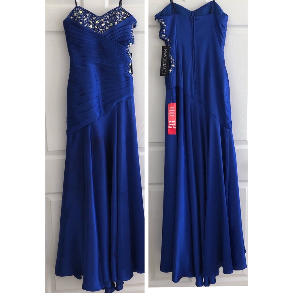 🆕 Blue Cutout Formal Dress